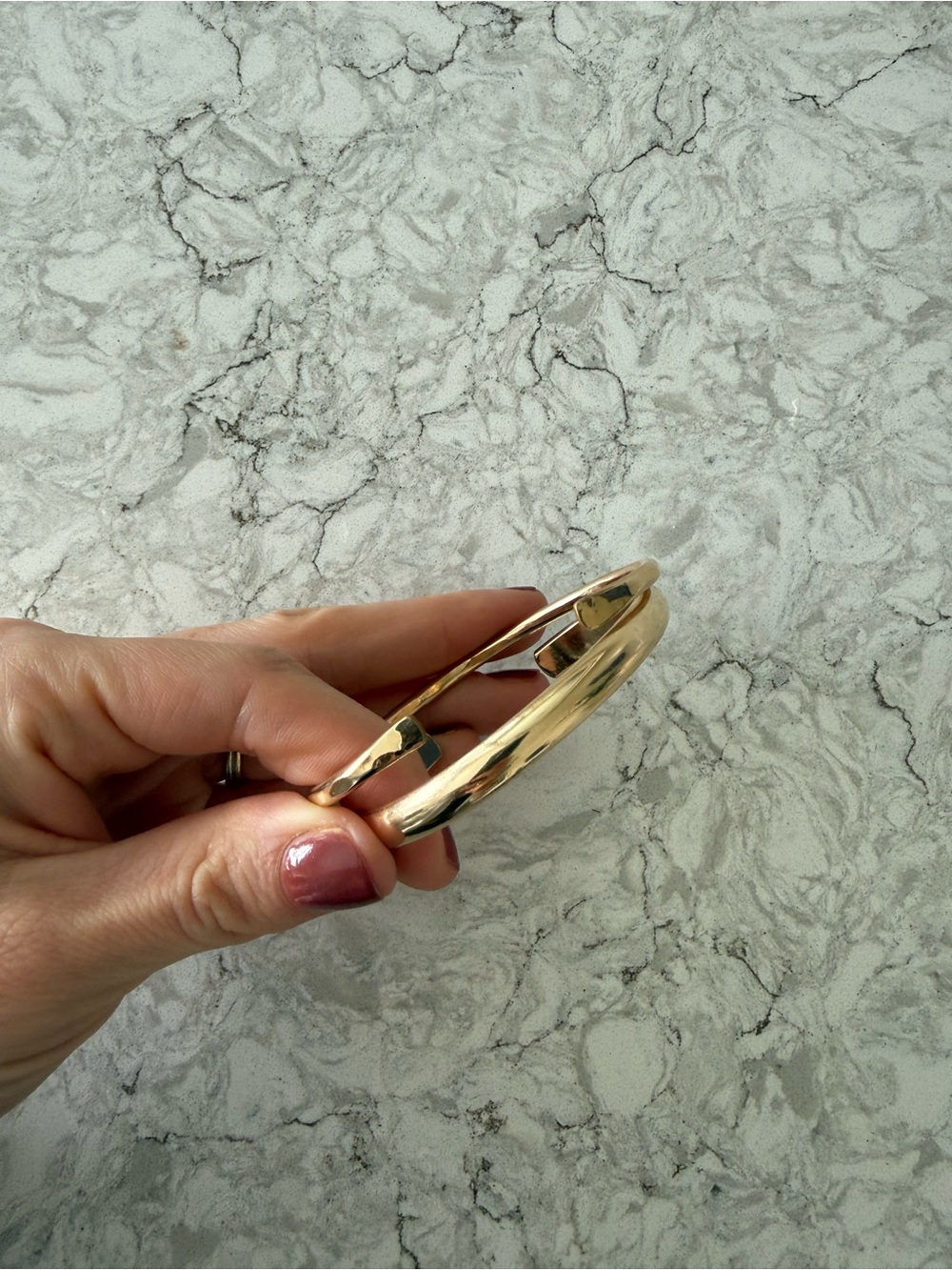 Gold-Tone Women’s Hinge Cuff Bracelet - Classic Shine